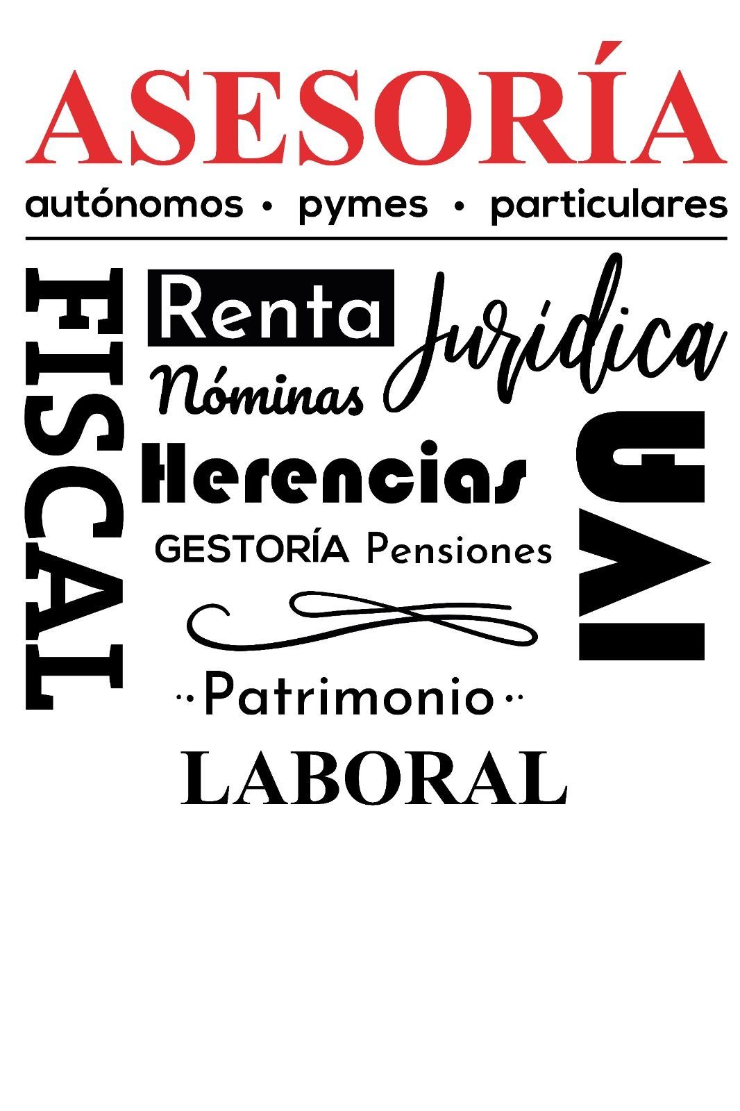 Un cartel con un montón de palabras en español.