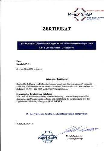 Zertifikate