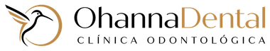Logotipo de Ohanna Dental con icono de diente estilizado y texto naranja-marrón sobre fondo blanco.