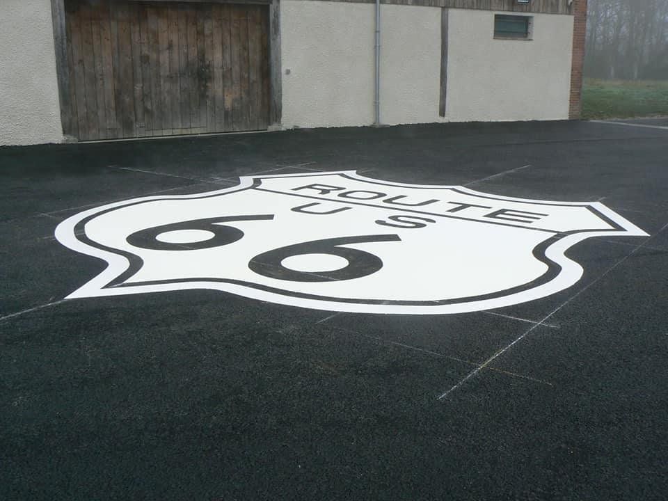 Marquage au sol route 66