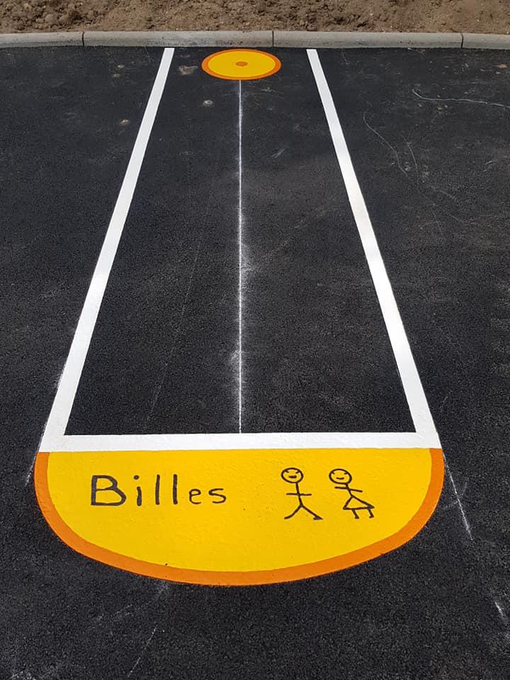 Marquage au sol jeu de billes