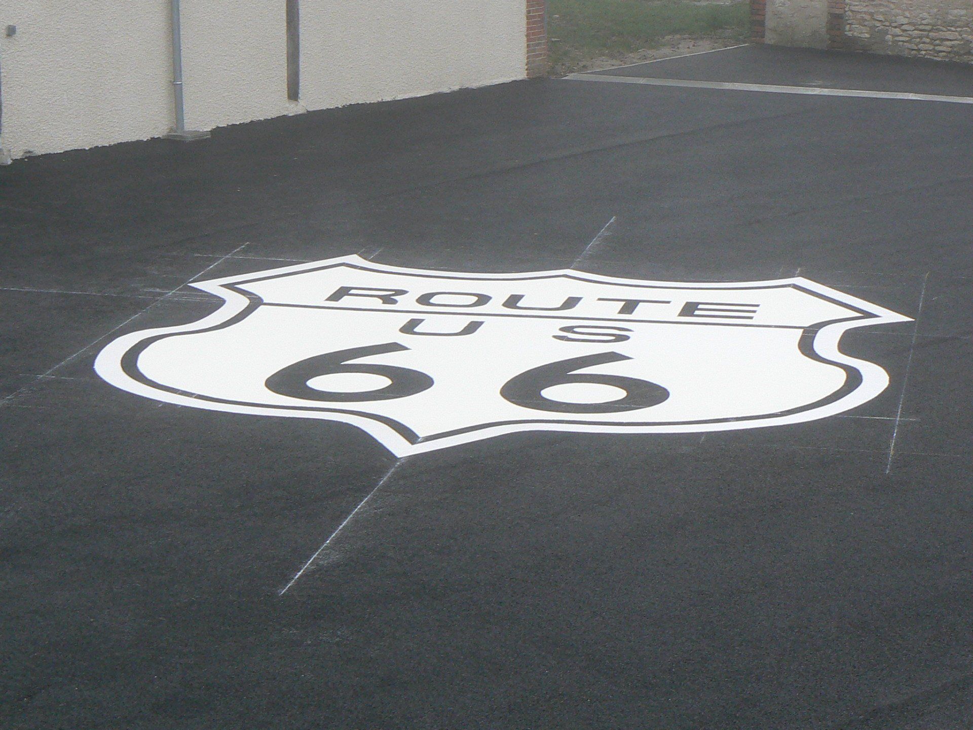 Marquage au sol fantaisie route 66