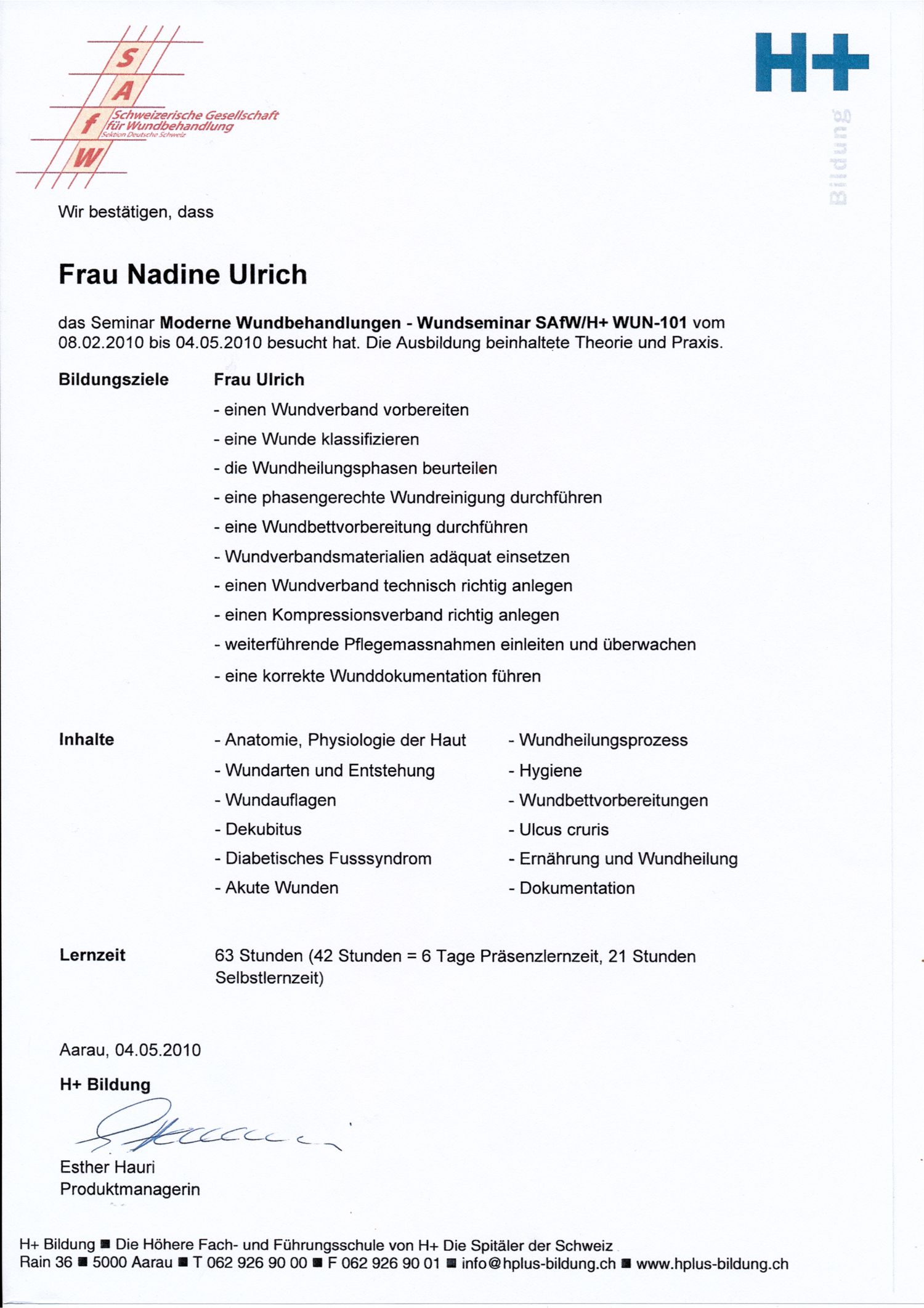 Podologiepraxis Ulrich Olten - Wundbehandlung