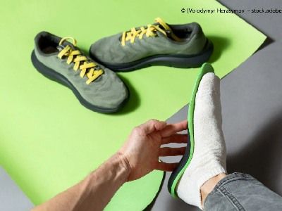 Schuhe und Fuß mit Einlage