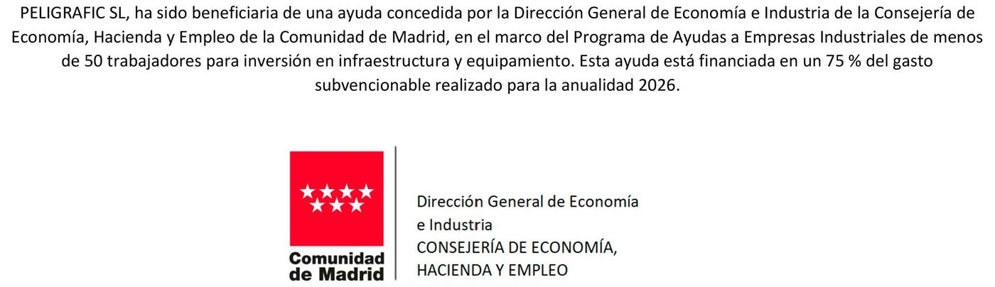Banner español de advertencia de derechos de autor con el logotipo rojo del gobierno y pequeño texto negro sobre un fondo blanco.