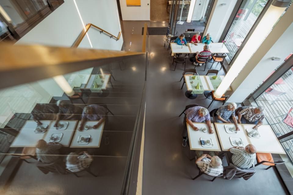 Treppe im Pflegezentrums GerAtrium