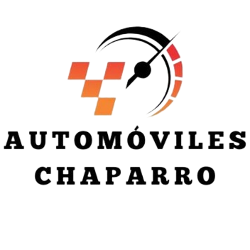 A logo for automoviles chaparro with a speedometer