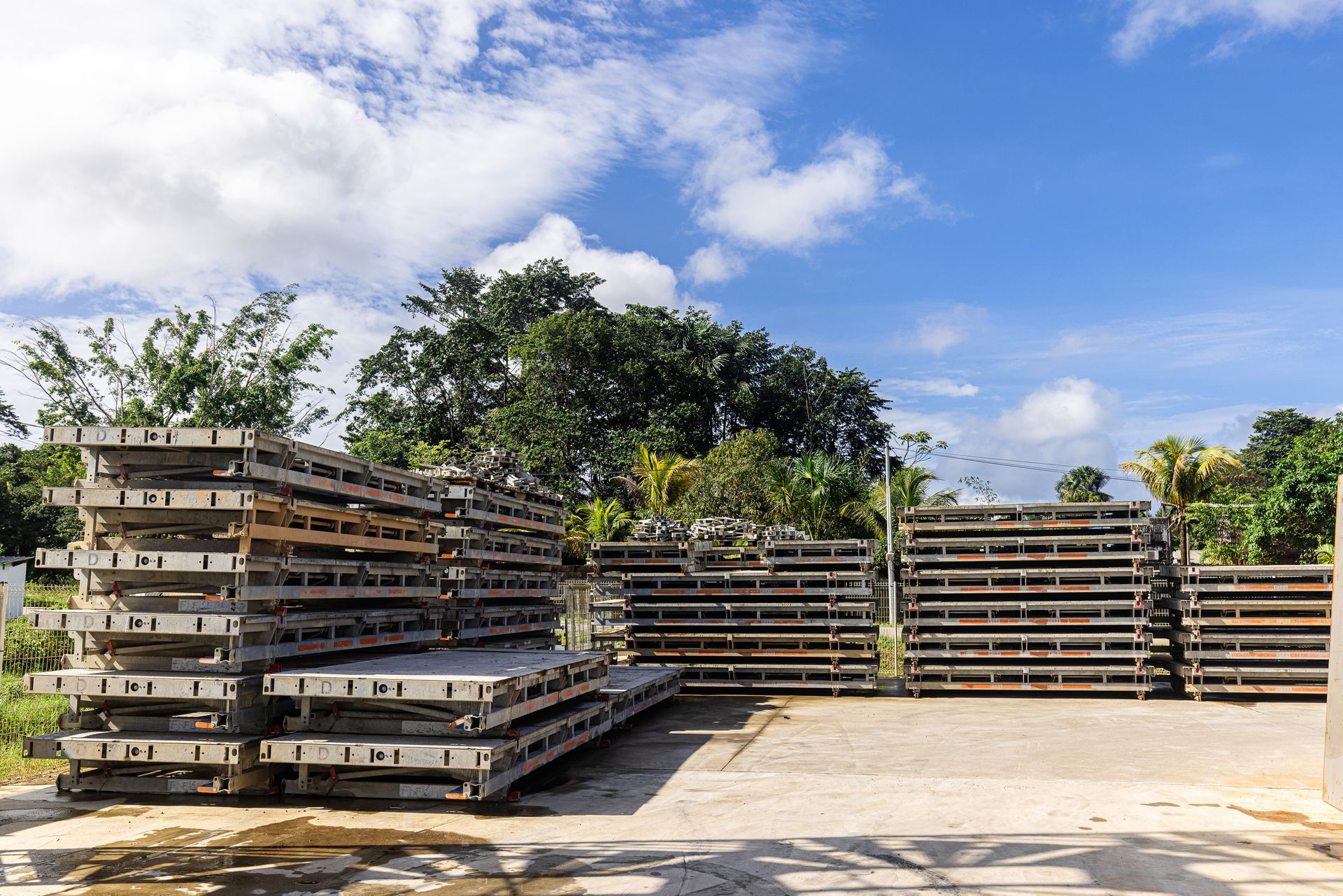 Lieu de stockage des matériaux de coffrage