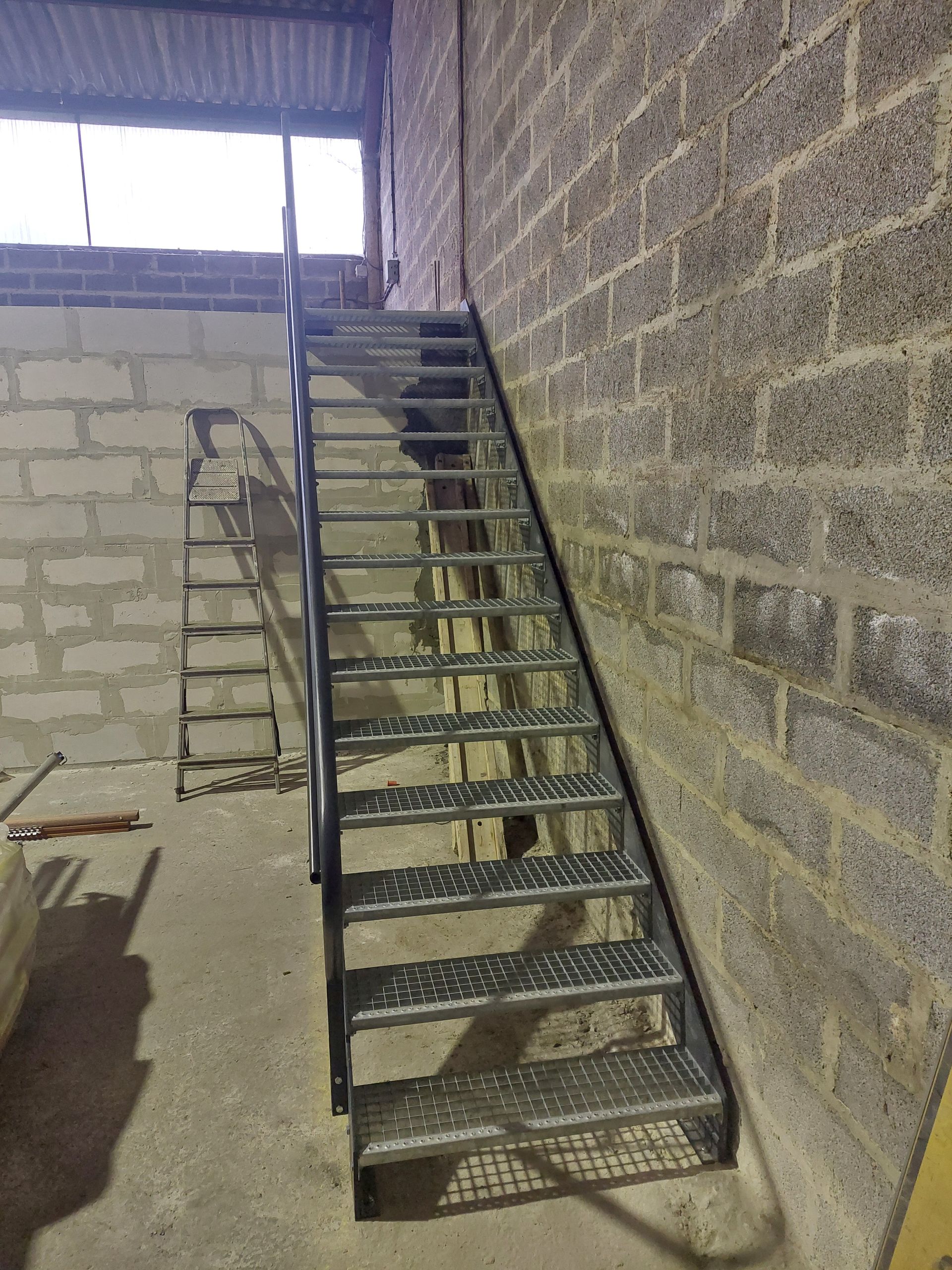 Escalier en fer forgé noir