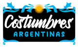 A black and blue logo for costumbres argentinas