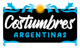 A black and blue logo for costumbres argentinas