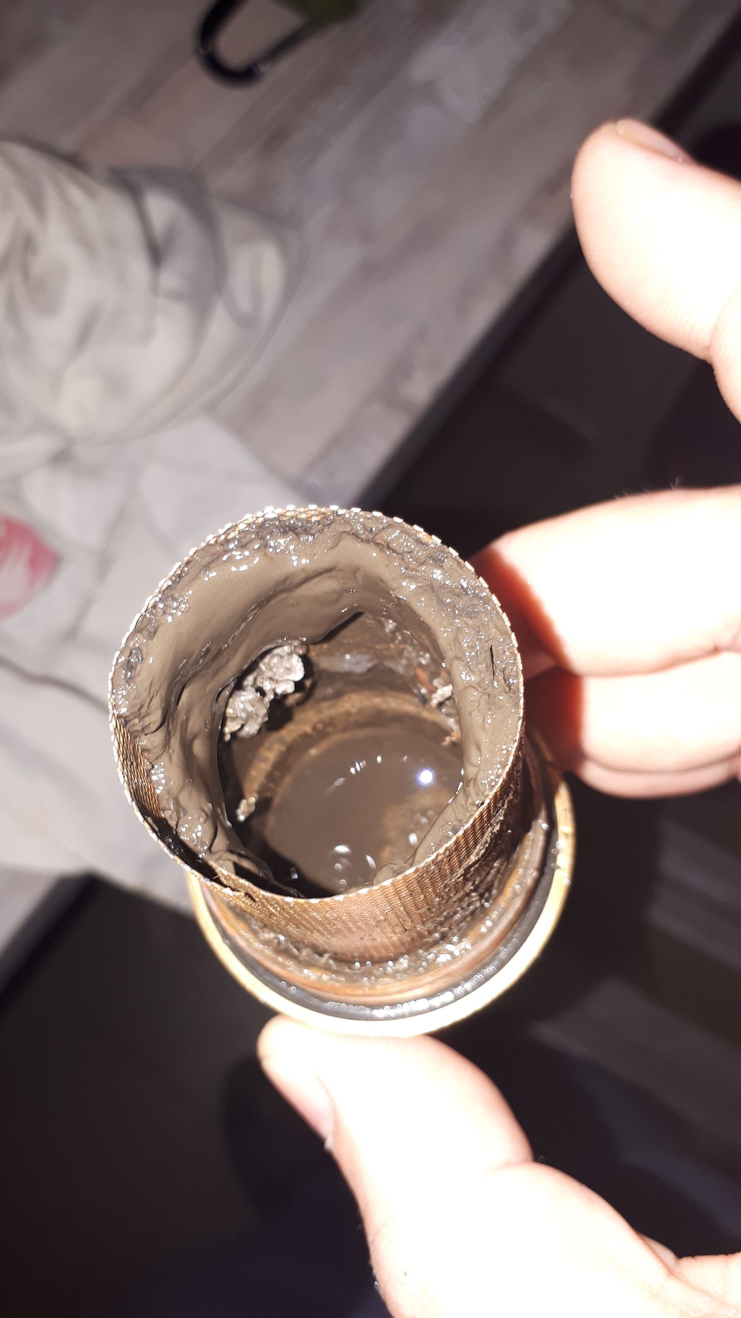 Matériau d'une clim encrassé