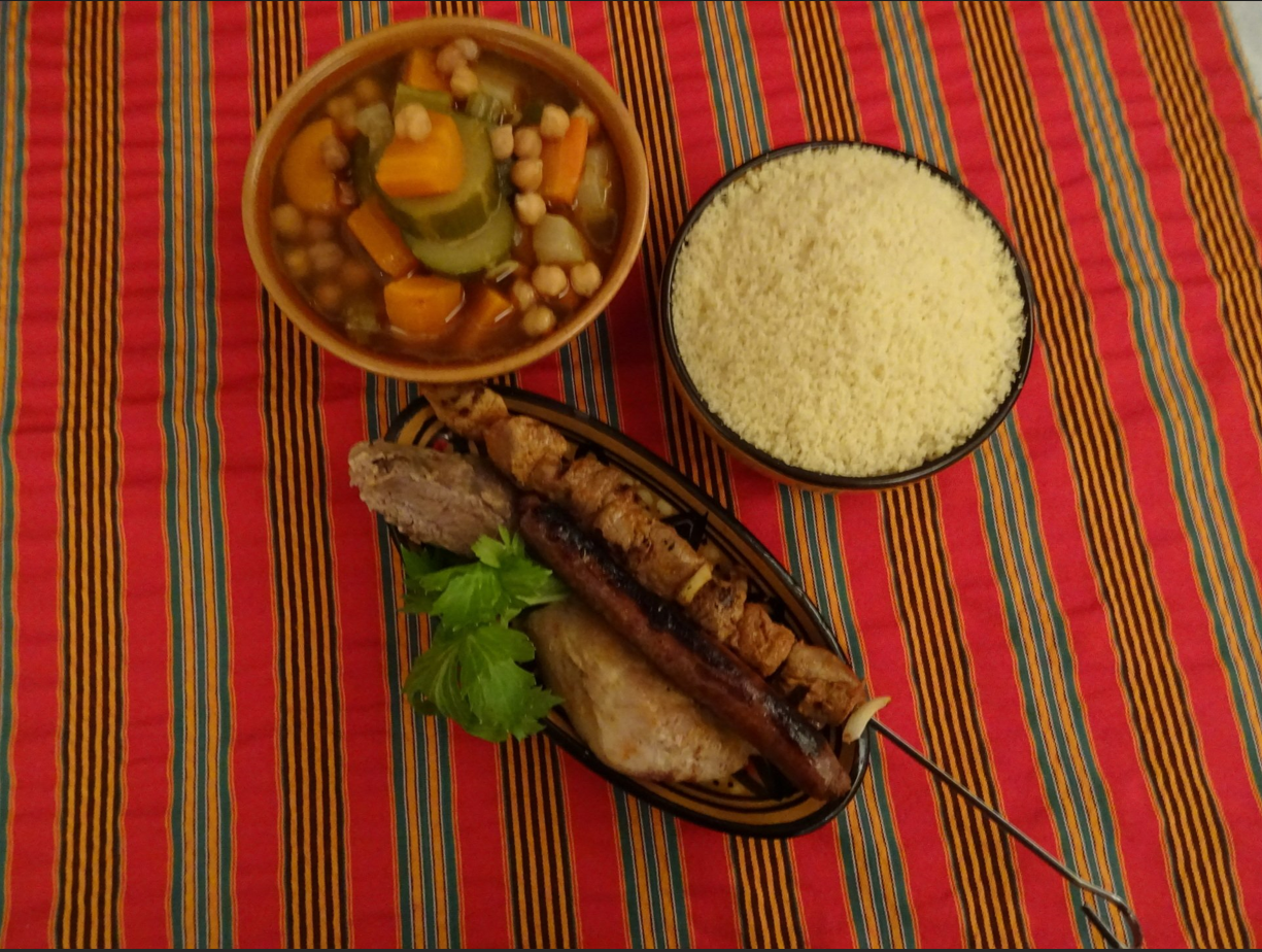 Couscous et sa viande