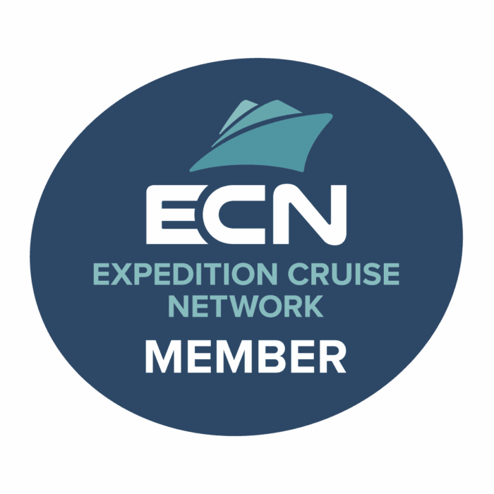 ECN Expedition Cruise Network Member logo on a dark blue oval background