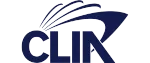 CLIX logo in dark blue, with a stylized swoosh above the wordmark