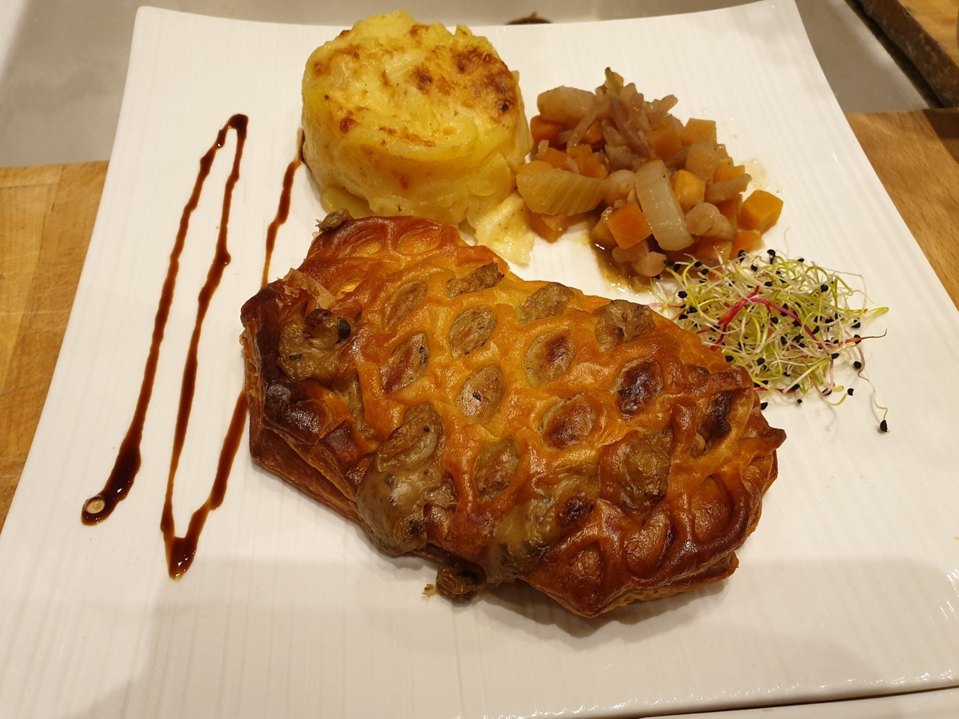 Bœuf Wellington et gratin dauphinois