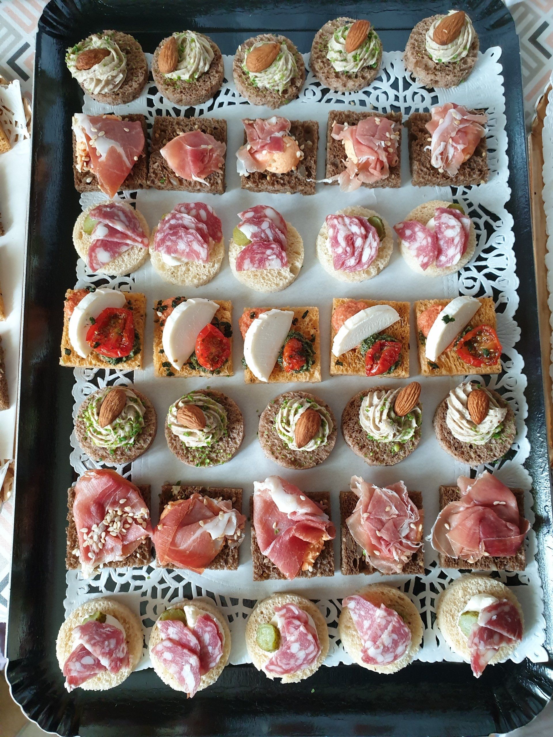 Ensemble de bouchées pour l'apéritif