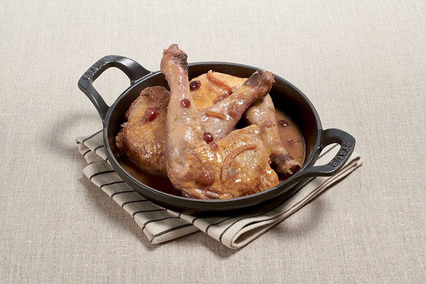 Cuisse de pintadeau farcie et son jus de miel et épices douces