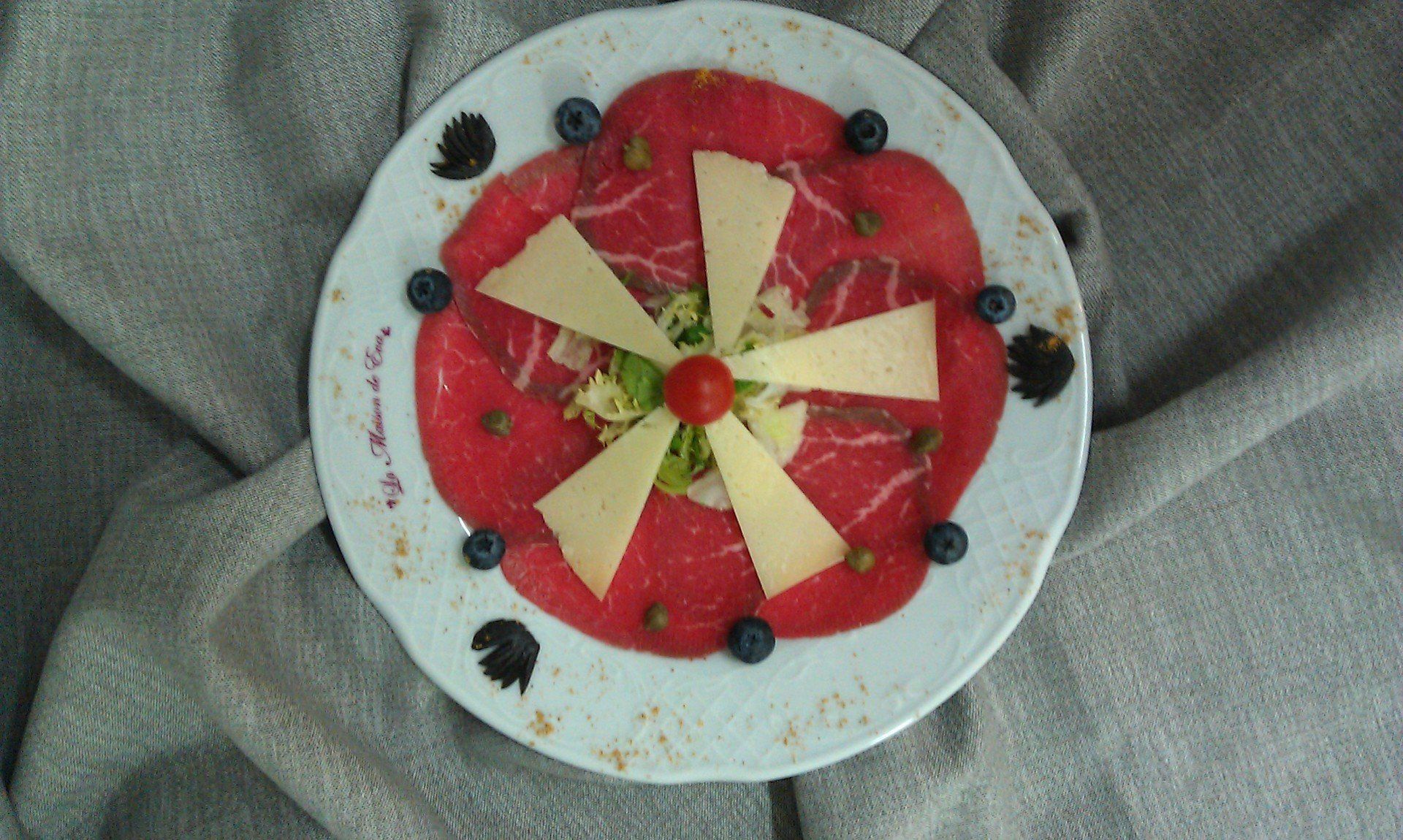 Carpaccio et fromage