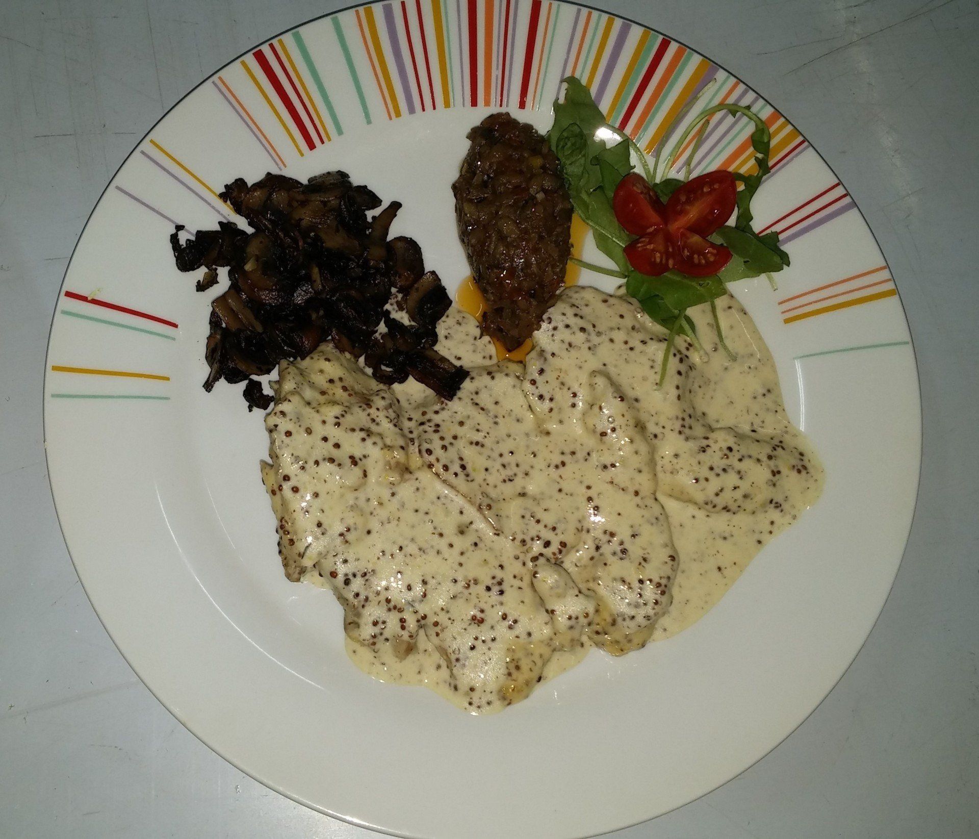 Mignon de porc à la moutarde à l'ancienne