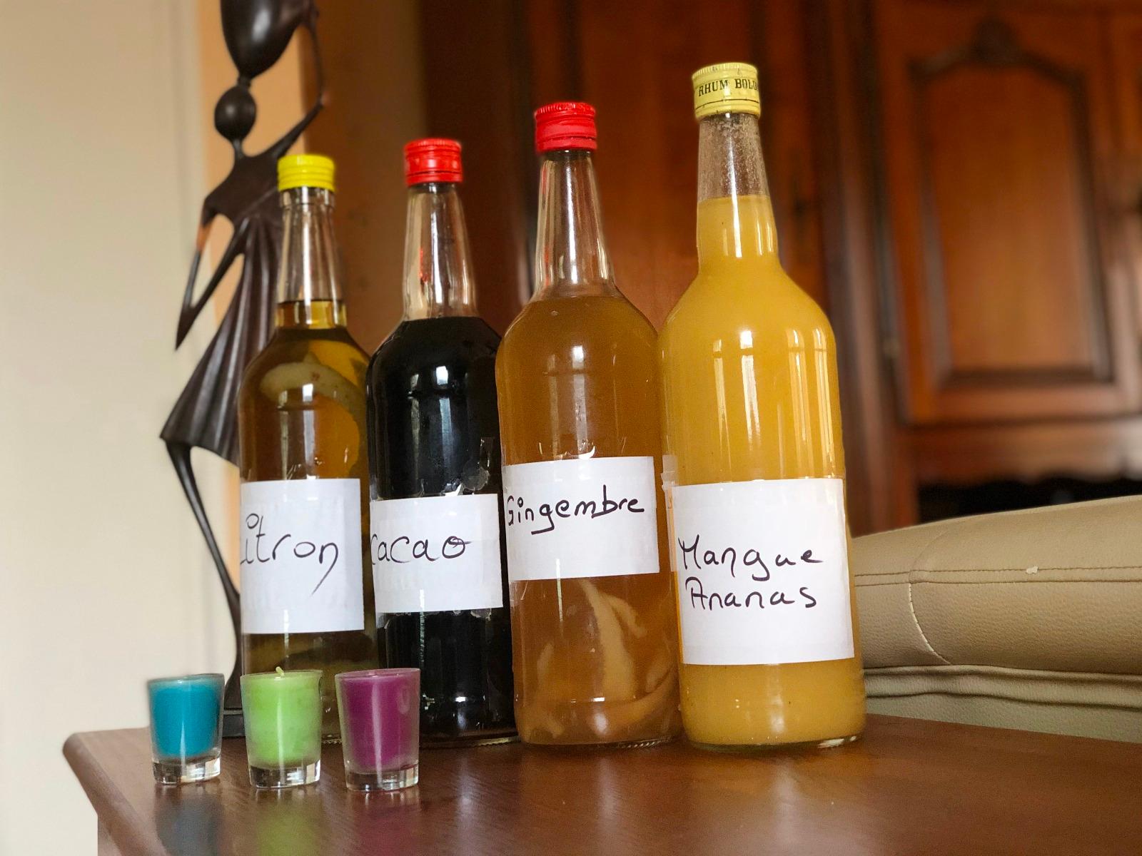 Bouteilles de rhum arrangé