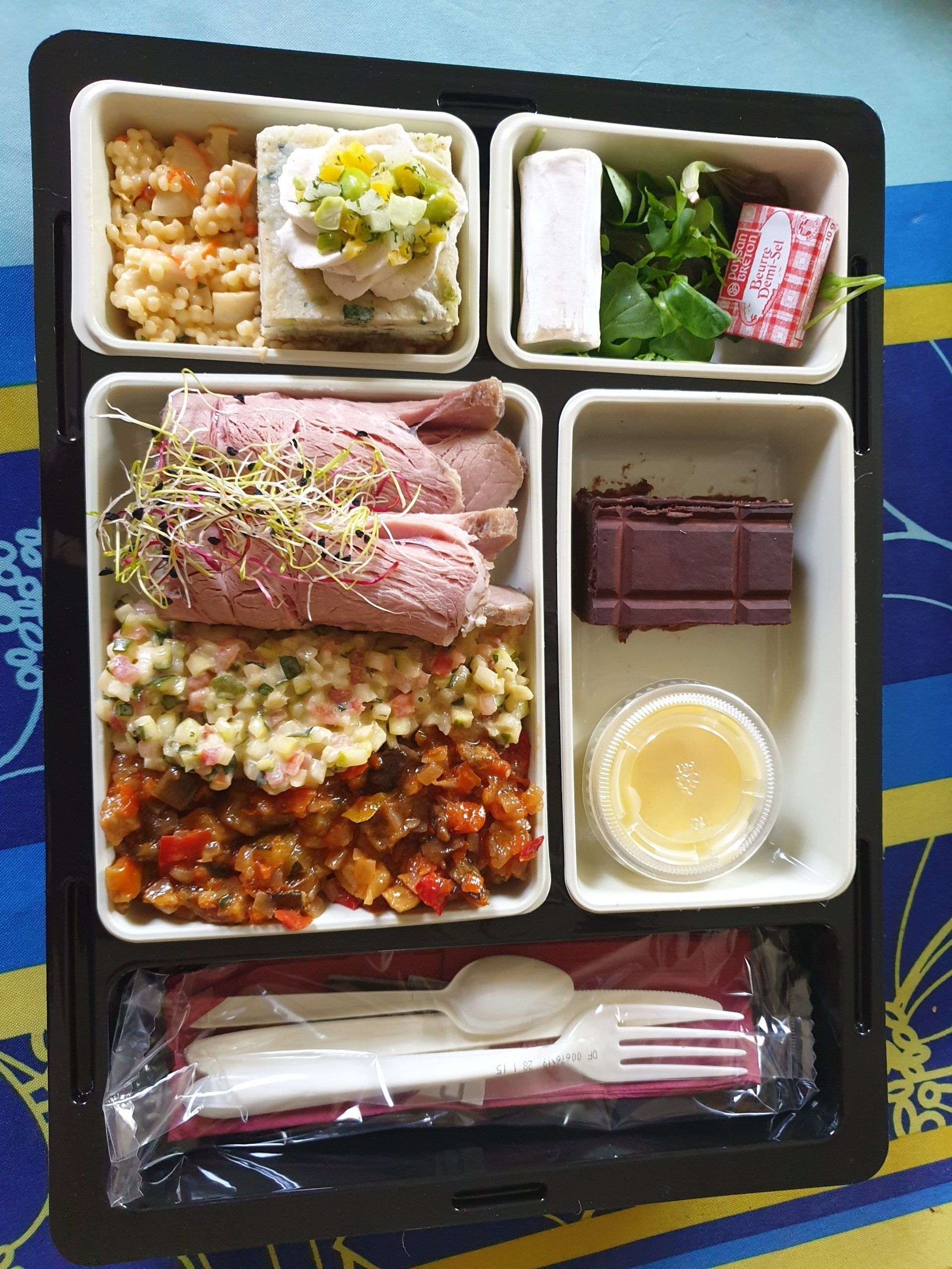 Plateau-repas jambon