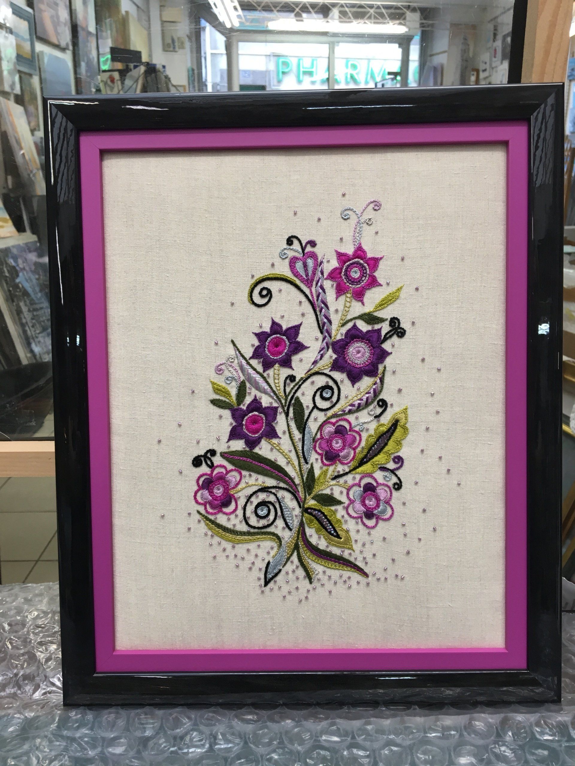 Encadrement de fleurs