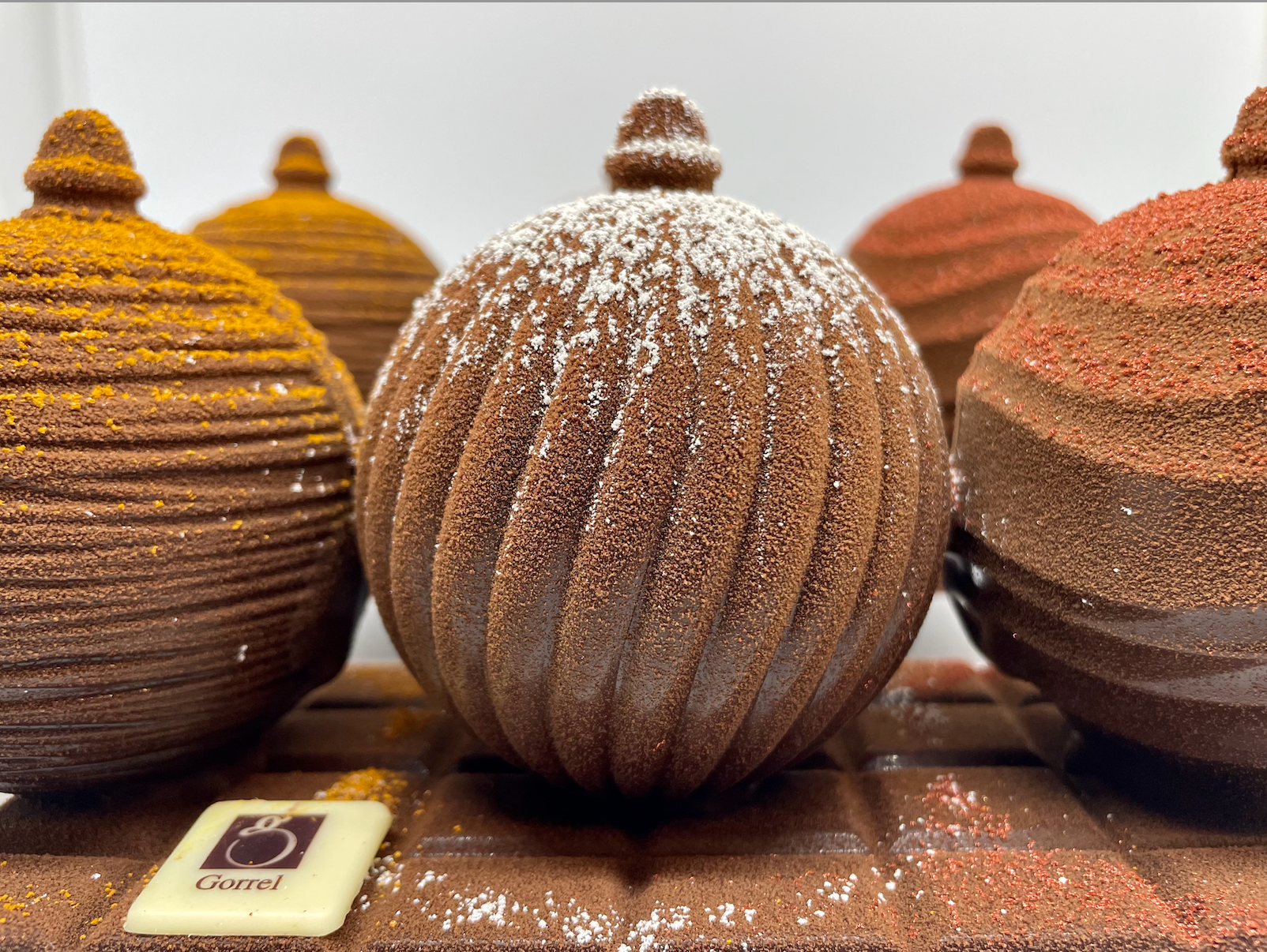 Boules de Noël en chocolat