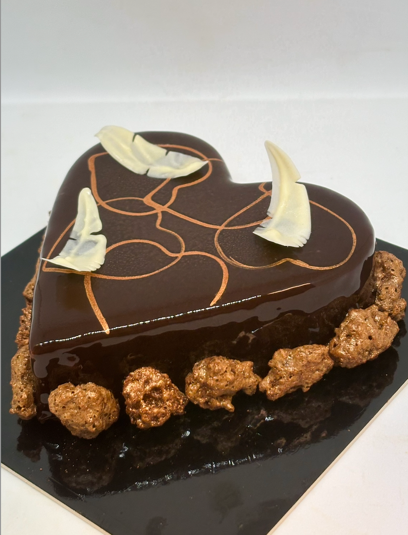 Pâtisserie au cœur passion & abricots rôtis