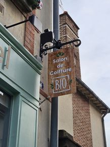 Enseigne drapeau de salon de coiffure