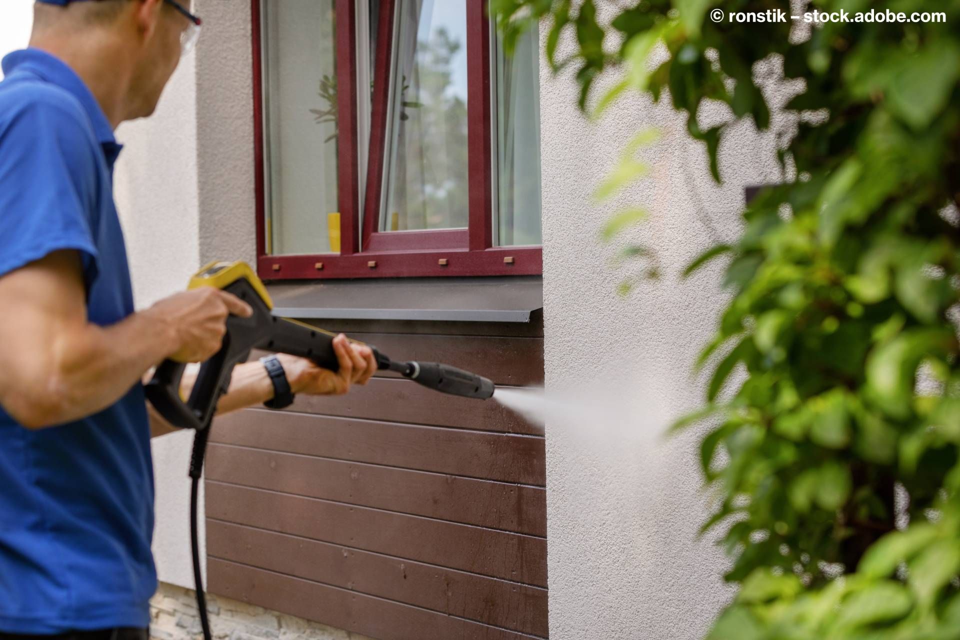Fassadenreinigung mit dem Hochdruckreiniger