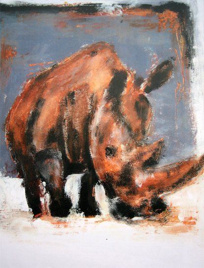 Rhinocéros - peinture