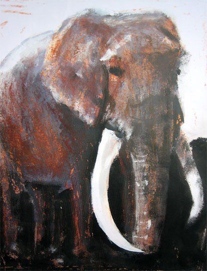 Dessin d'éléphant - peinture