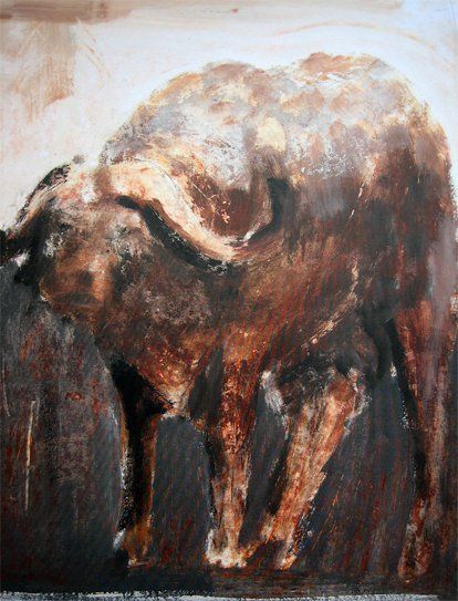 Dessin de buffle- peinture