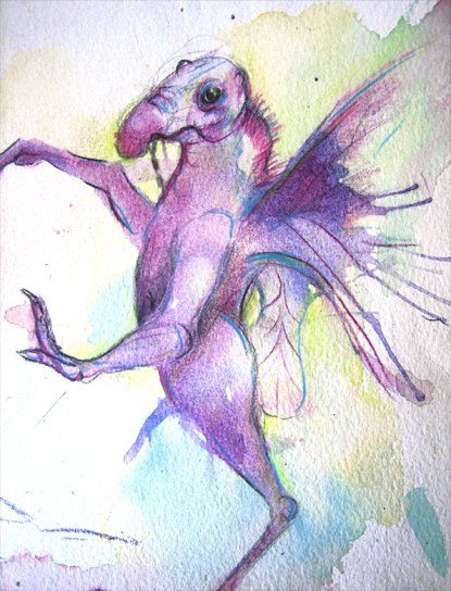 Créature fantastique - crayon de couleur