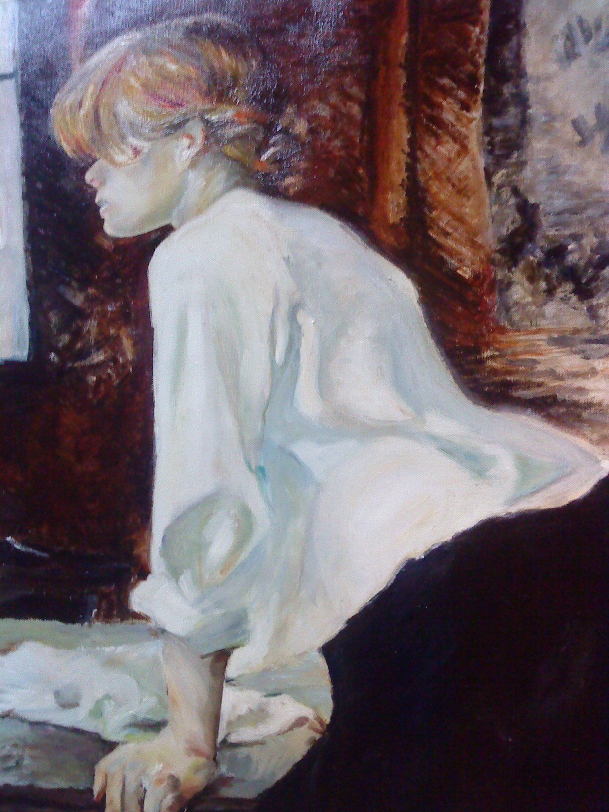 Étude femme - peinture