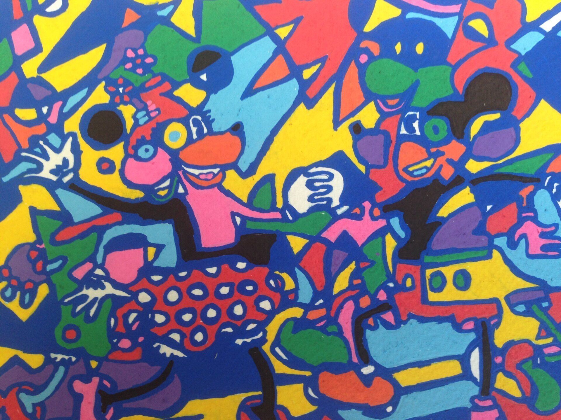 Peinture graphique cubisme - peinture