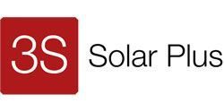 Le logo du 3s solar plus est un carré rouge sur fond blanc.