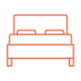 A line drawing of a bowl with a fire coming out of it.