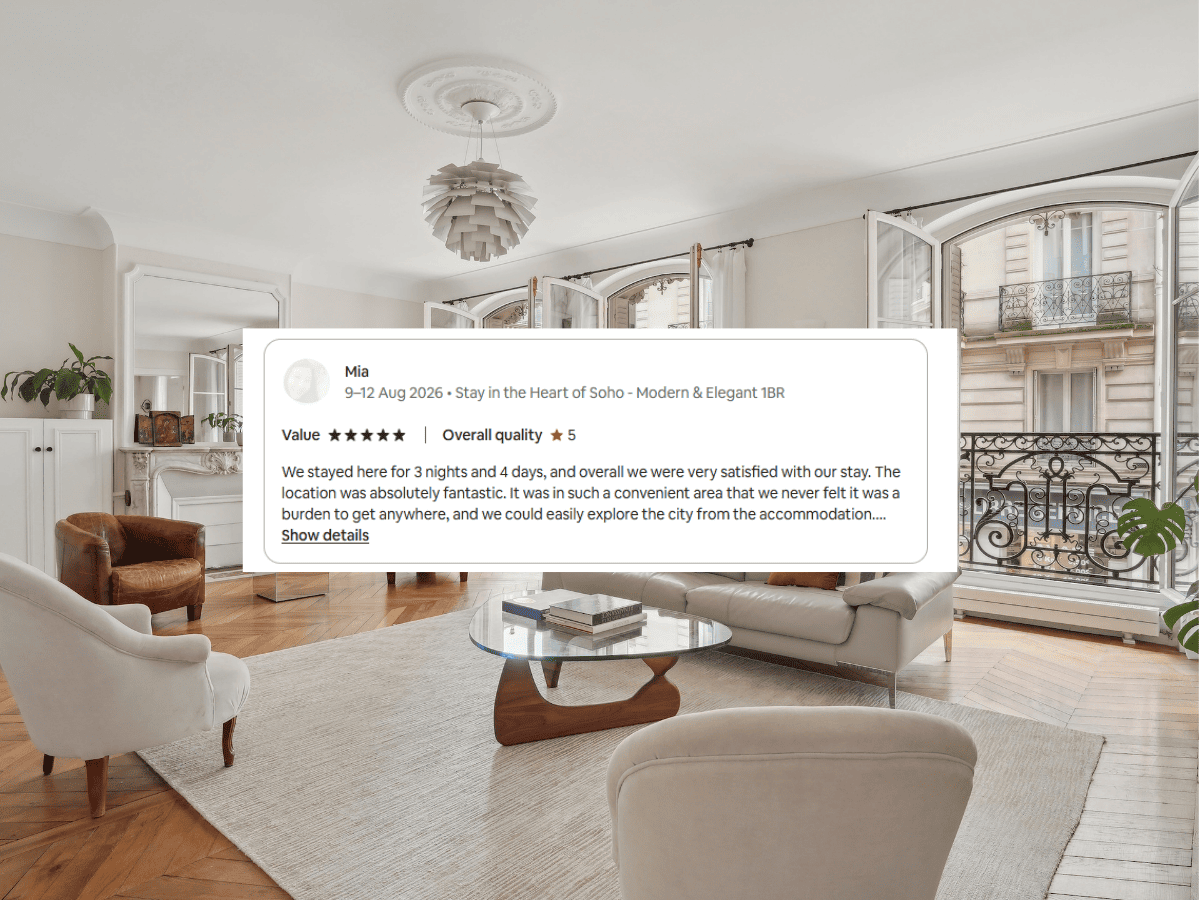 Host happy with Airbnb Review