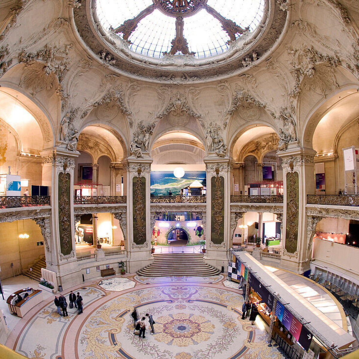 Desk with map, computer screen displaying map, coffee mug, succulent, and window view.