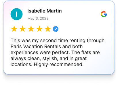 Review of Paris Vacation Rentals by Isabelle Martin. 5-star review, clean flats in great locations.