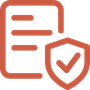Document with shield icon and checkmark, indicating secure and approved content.