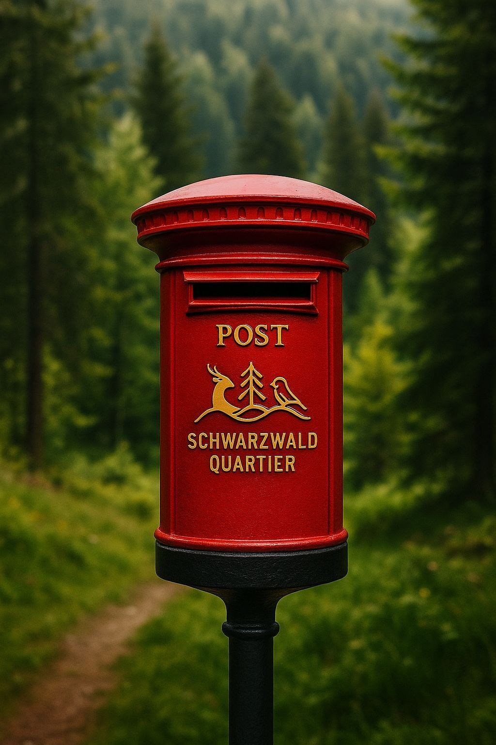 Roter Briefkasten Schwarzwald-Quartier - Kontakt für unsere Ferienwohnungen in Baiersbronn im Schwarzwald