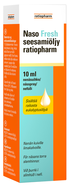 Naso Seesamiöljy tai Fresh Seesamiöljy ratiopharm10ml