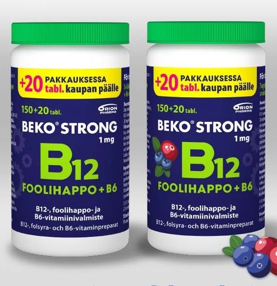 Beko Strong B12 + Foolihappo + B6 150 + 20 tabl. / prutabl.
