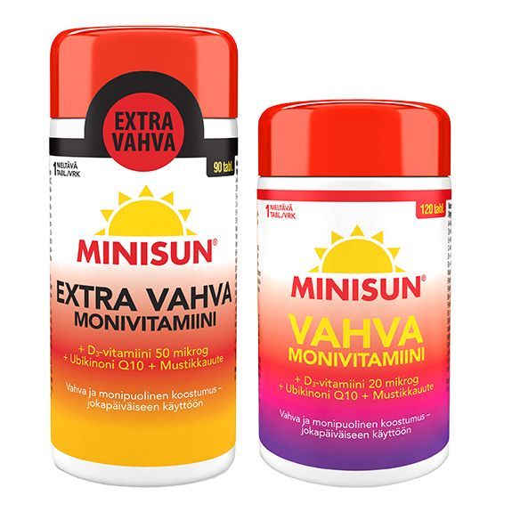 Minisun Monivitamiini Vahva tai Extra Vahva 120/90 tabl.