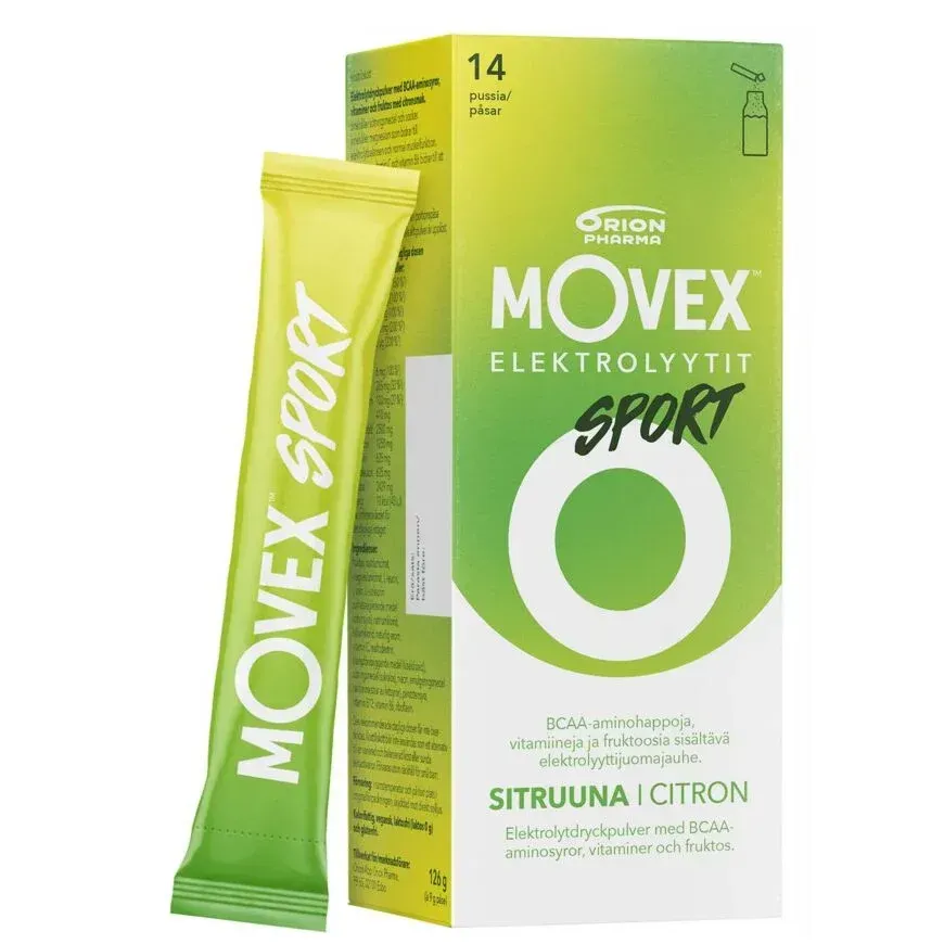 Movex Elektrolyyttijuomajauhe Sport tai Boost 14 pss