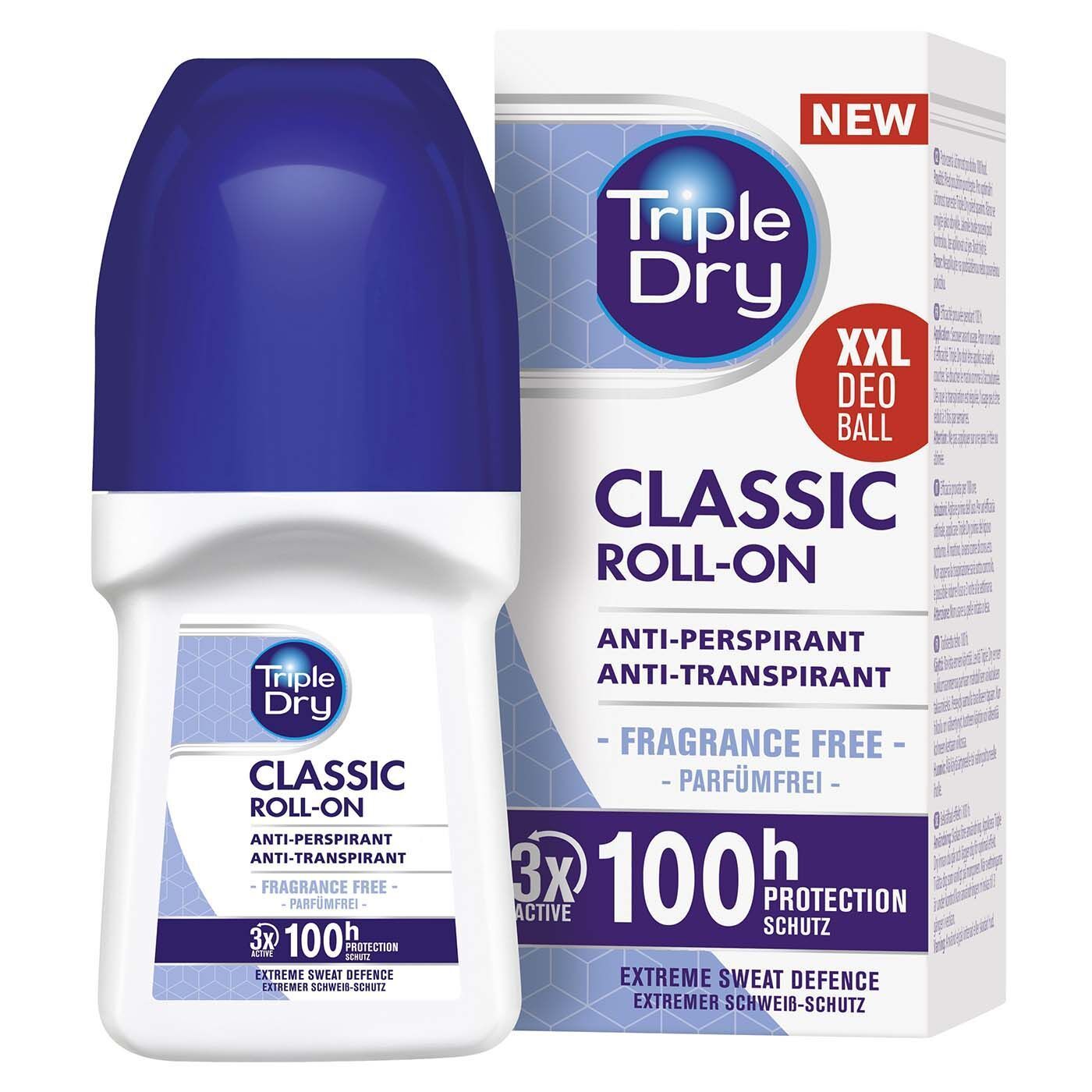 Triple Dry 100h antiperspirantit  roll-on 50 ml