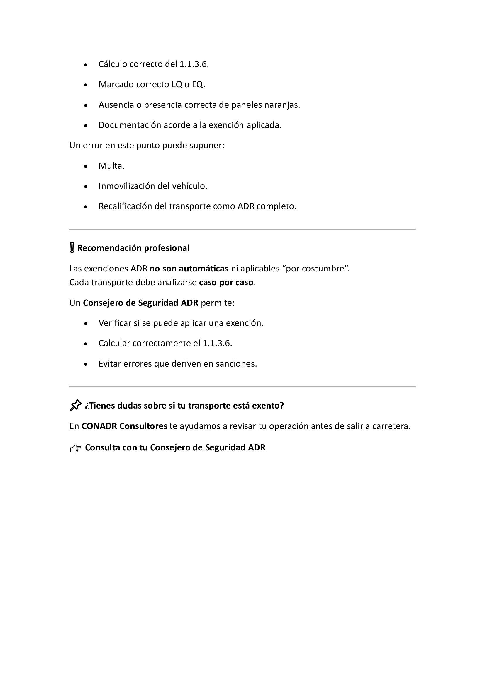 Una lista de elementos de texto con viñetas, posiblemente instrucciones o un esquema del documento.